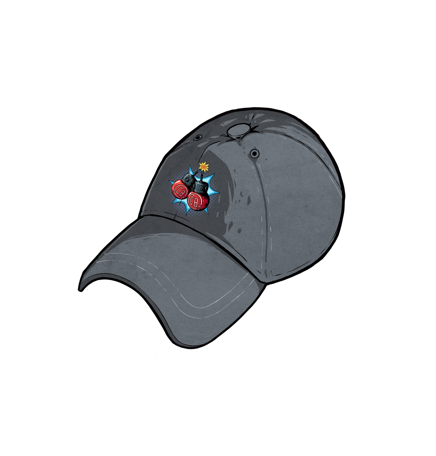 Cherry BO2MB® Adams Low Washed Grey Pigment Baseball Cap